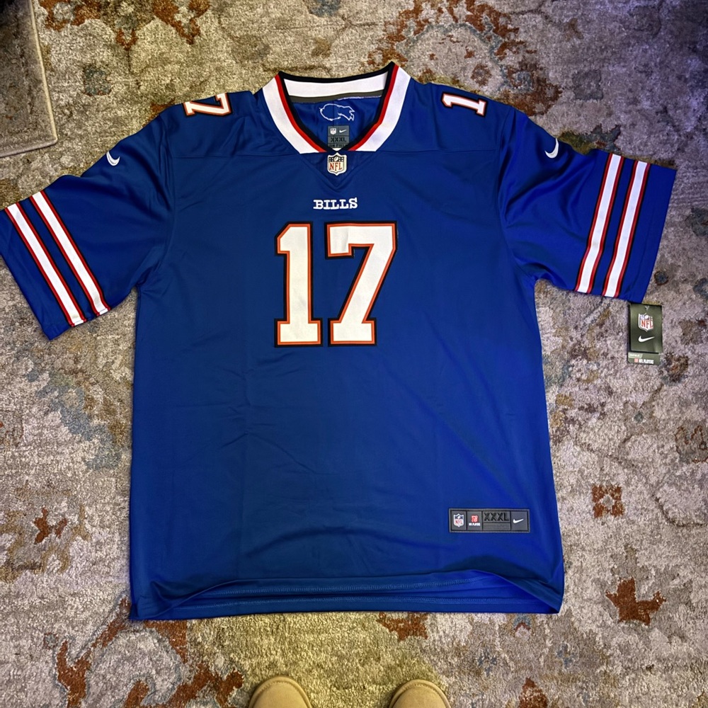 NFL Buffalo Bills Josh Allen Blue On Field Jersey